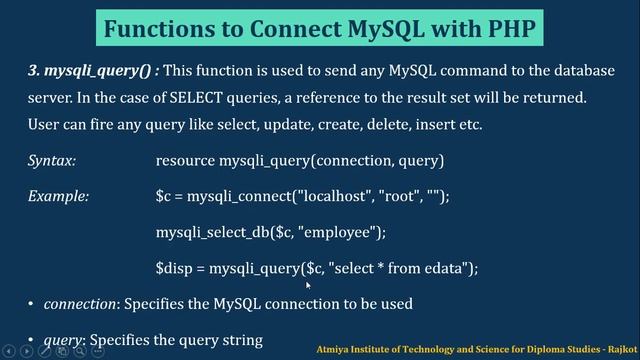 Functions to Connect MySQL with PHP смотреть онлайн