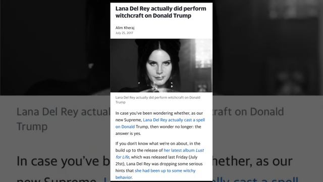 Lana Del Rey is a witch—Be careful who you listen to! смотреть онлайн