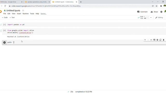 How to load CSV file into Google Colab using Google Drive | Ramakrishna Nethinti смотреть онлайн