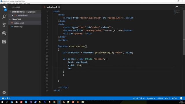Gerador cross-browser de QRCode para JS / Cross-browser QR code generator with JS смотреть онлайн