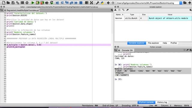 REGRESIÓN LINEAL MÚLTIPLE - PRÁCTICA | #17 Curso Machine Learning con Python смотреть онлайн