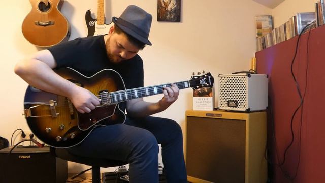Fingerpicking Jazz Guitar, Ibanez AF95FM, Dv Mark Little Jazz смотреть онлайн