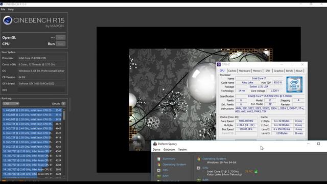 Intel® Core i7-8700K 4.9ghz OC 6core/12thread cinebench cpu test смотреть онлайн