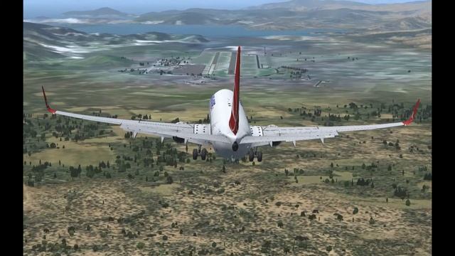 TK1938 Turkish Airlines Boeing 737-900 Landing Bodrum Milas International Airport смотреть онлайн