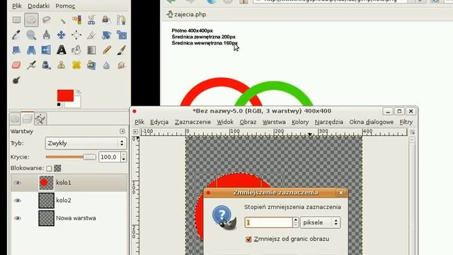 GIMP lekcja 3 - warstwy koła смотреть онлайн
