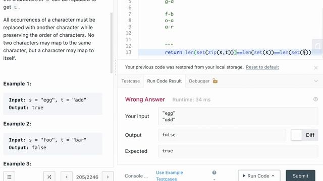 LEETCODE 205 ISOMORPHIC STRINGS PYTHON смотреть онлайн