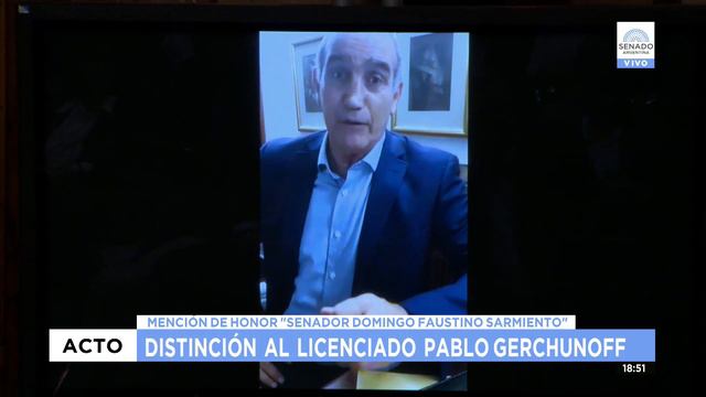 PREMIO SARMIENTO AL LICENCIADO PABLO GERCHUNOFF 19-03-19