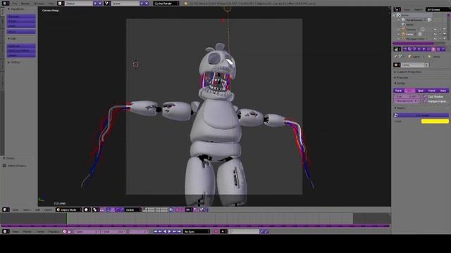 Withered Chica done on a Blender 2.79 render смотреть онлайн