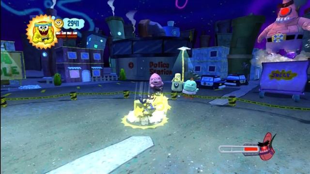SpongeBob: Truth or Square Playthrough Part 4 - Boss One (Giant Patrick) смотреть онлайн