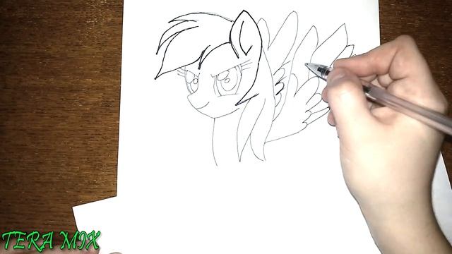 ?Как нарисовать Радугу Деш ?май литл пони How to draw Rainbow Dash commenting today смотреть онлайн