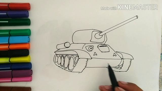 КАК НАРИСОВАТЬ ТАНК ЛЕГКО/HOW TO DRAW A TANK/TANKI RASMINI CHIZISH/ТАНК СУРОТ ТАРТУУ/СУРЕТ САЛУ TАН смотреть онлайн
