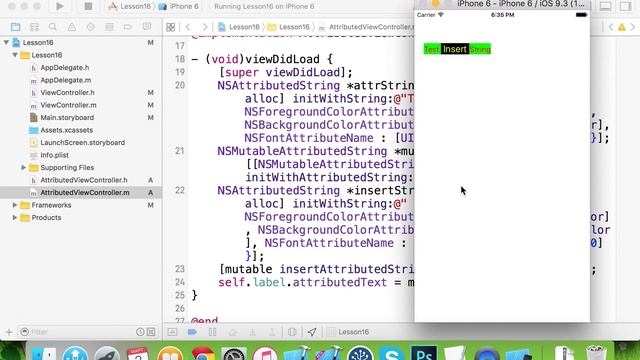 Занятия 16. Практика. NSAttributedString, NSMutableAttributedString смотреть онлайн