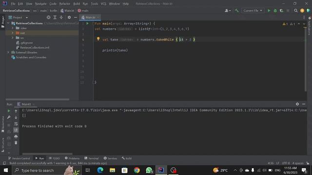 take,takeWhile,takeLast,takeLastWhile,drop,dropWhile,dropLast,dropLastWhile | Kotlin смотреть онлайн