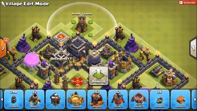 NEW TH9 Farming Base + BOMB TOWER UPDATE - Clash of Clans смотреть онлайн