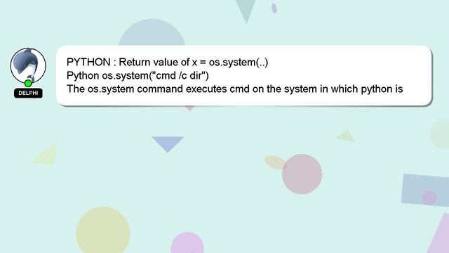 PYTHON : Return value of x = os.system(..) смотреть онлайн