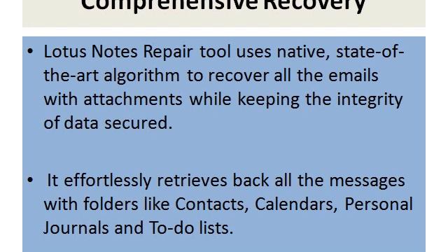 lotus notes Recovery смотреть онлайн