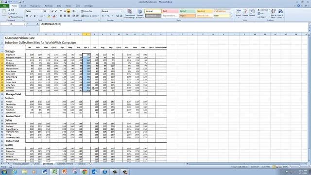 Using the SUBTOTAL Function смотреть онлайн