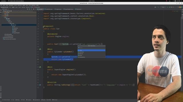 Java Based Configuration by @Bean & @Configuration| Dependency Injection | Spring Tutorial |Ch1|E19 смотреть онлайн