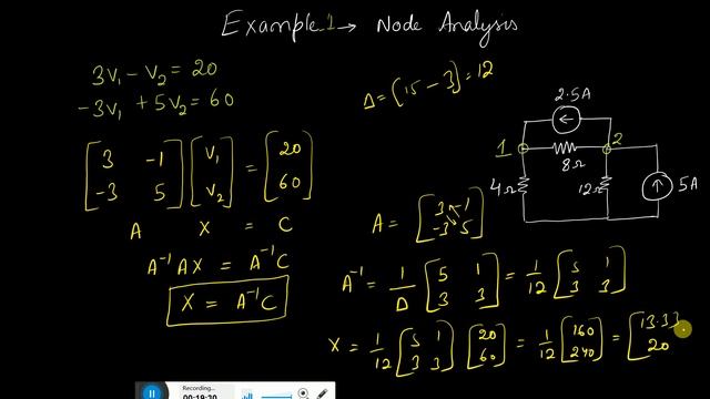 3.2 Basic Electrical Engg: Node Analysis with problem solving technique смотреть онлайн