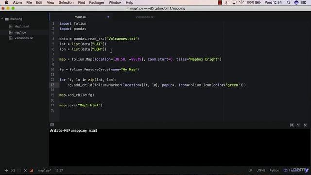 Creating a Basic Python Application Using Webmaps and Folium смотреть онлайн