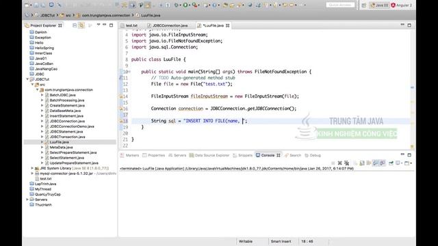 Java Nâng Cao 38 Lưu File vào trong Database JDBC смотреть онлайн