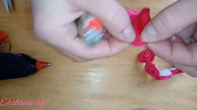 Резинка на пучок из волос, украшение для волос из лент, резинка на гульку, канзаши