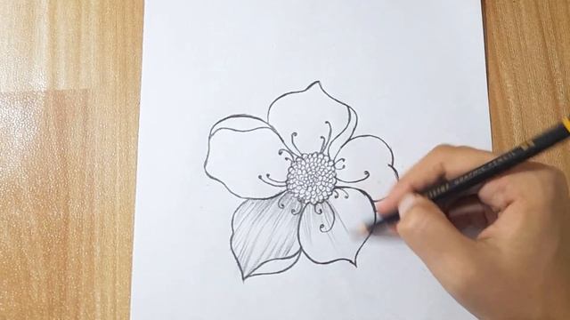 How to draw a flower easy tutorial for beginners || Flower tattoo design смотреть онлайн