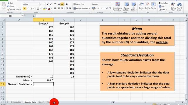 How To... Calculate Mean and Standard Deviation in Excel 2010 смотреть онлайн