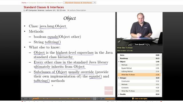 AP Computer Science: Standard Classes & Interfaces смотреть онлайн