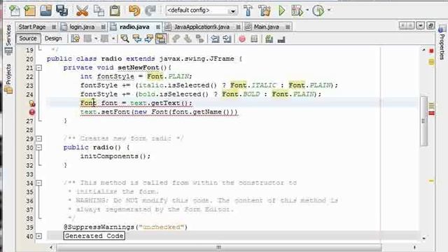 Radio & Check buttons using JAVA in NetBeans IDE смотреть онлайн