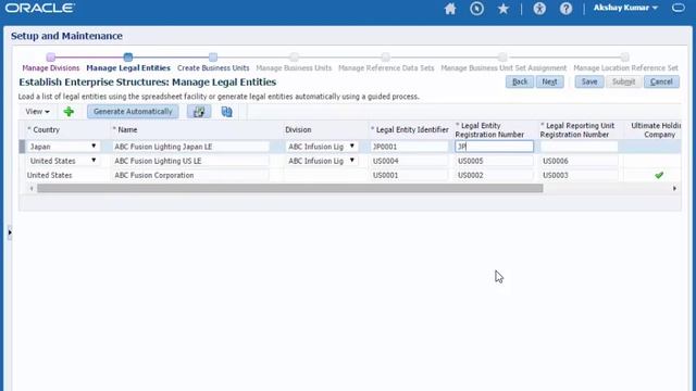 Enterprise Structures - Oracle Fusion смотреть онлайн