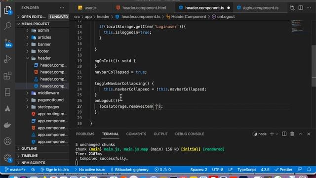 User Logout and Router Navigation | MEAN Stack Mini Project | Angular Mini Project | Part-15 смотреть онлайн