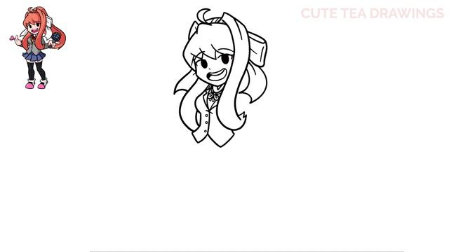How To Draw Monika - Friday Night Funkin Mod Doki Doki Takeover FNF | Step By Step Drawing Tutorial смотреть онлайн