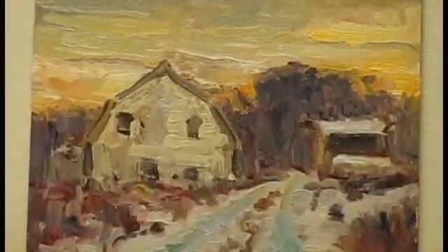 Lunch Hour Oil Painting Demo "Winter Farmhouse @ Sundown" Little Gems Collection смотреть онлайн