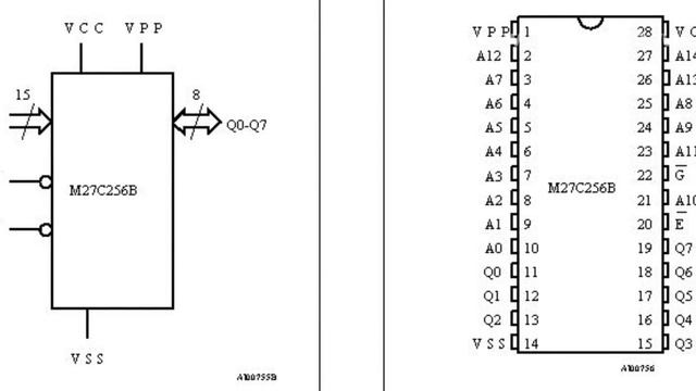 Микросхемы памяти M27c256B смотреть онлайн