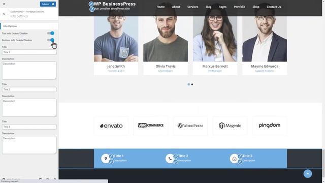 WP BusinessPress Premium WordPress Theme: How To Edit Info - Part 13 смотреть онлайн