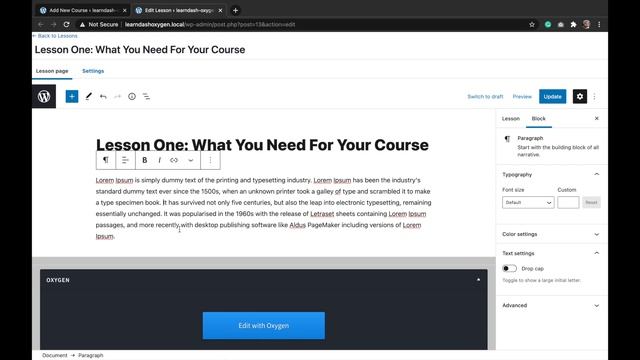 Part1: Oxygen Builder And LearnDash LMS Tutorial - Create An Online Course With WordPress смотреть онлайн