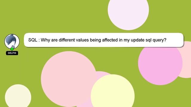 SQL : Why are different values being affected in my update sql query? смотреть онлайн