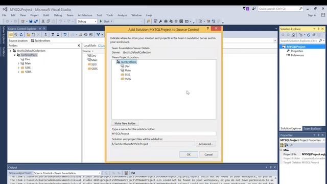 How to add New File or Project into TFS 2015 Source Control - Team Foundation Server 2015 Tutorial смотреть онлайн