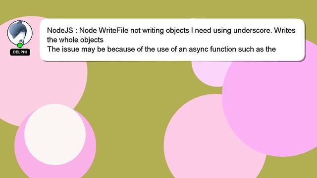 NodeJS : Node WriteFile not writing objects I need using underscore. Writes the whole objects смотреть онлайн