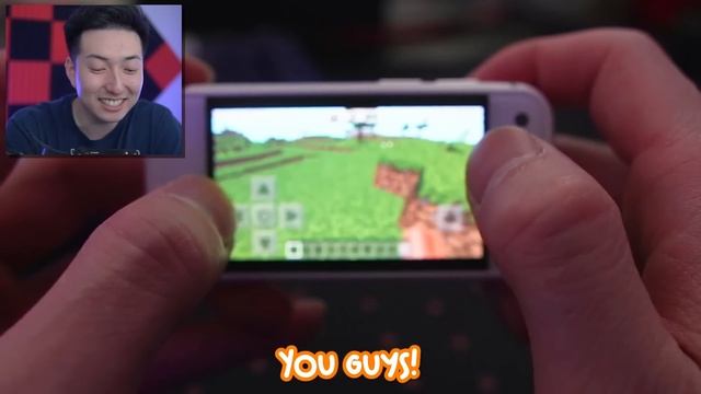 Minecraft on The World's SMALLEST Phone.. смотреть онлайн