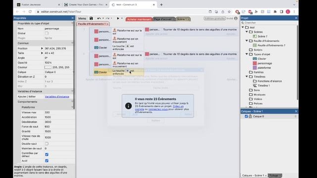 Tutoriel Construct 3 : 2 effets de rotation sur le joueur (Facile) смотреть онлайн