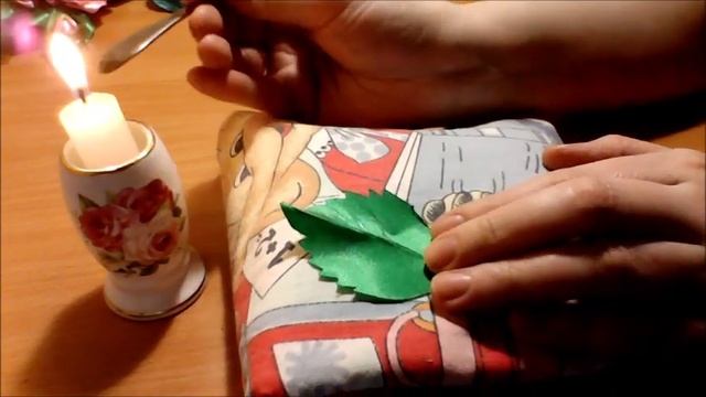 Красивый листок для розы канзаши без специальных инструментов kanzashi rose смотреть онлайн