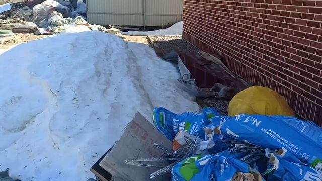 Как себя чувствует отмостка из щебенки после зимы. смотреть онлайн