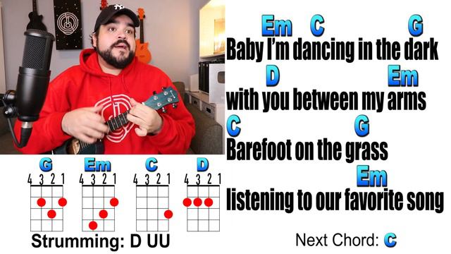 PERFECT - Ed Sheeran (Ukulele Play Along with Chords and Lyrics) смотреть онлайн