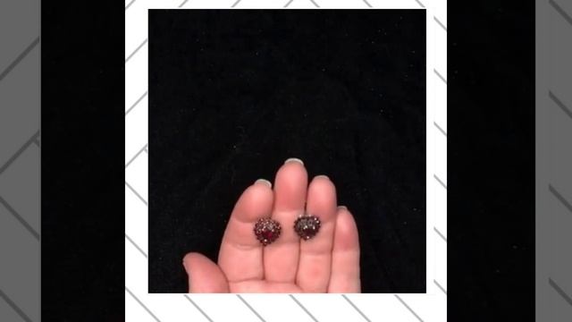 Серебряные серьги с гранатом смотреть онлайн