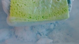 ASMR Blue Pour 💙 Lavender Pine Sol + Pinalen Sponge Rinsing