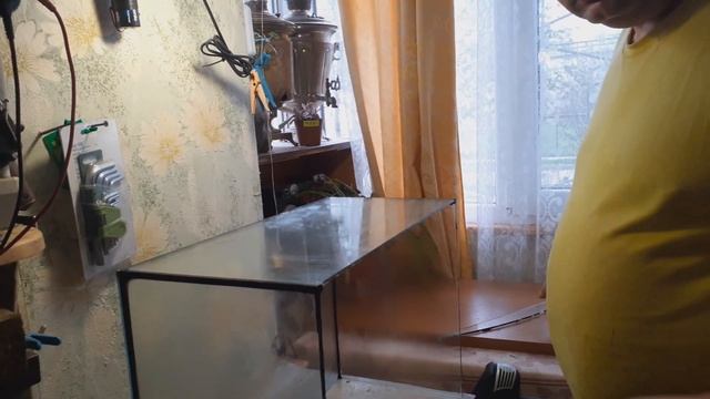 Это шок!! Как с аквариума с панорамным гнутым стеклом , сделать прямоугольный. смотреть онлайн