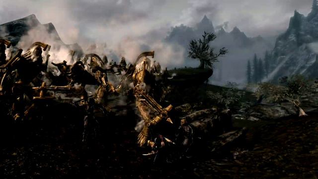 Skyrim Battles - Lydia, Serana, & Frea Vs 50 Draugrs [Legendary Settings]