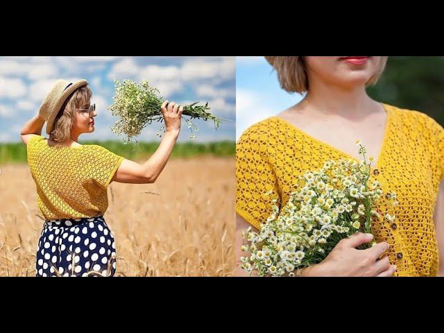 Красивые и несложные топы крючком - Beautiful and easy crochet tops смотреть онлайн